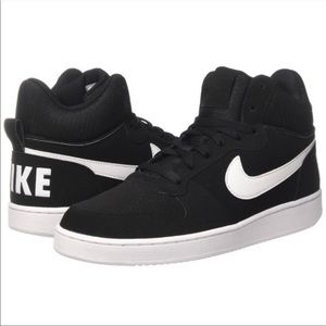 Nike Court Borough Mid Black and White